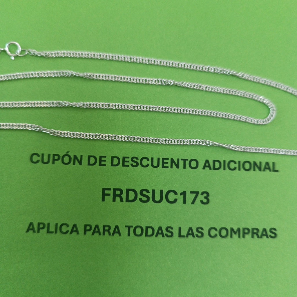 CADENA BARBADA PLATA .925 50 CM 4.12 GR (NUEVO)
