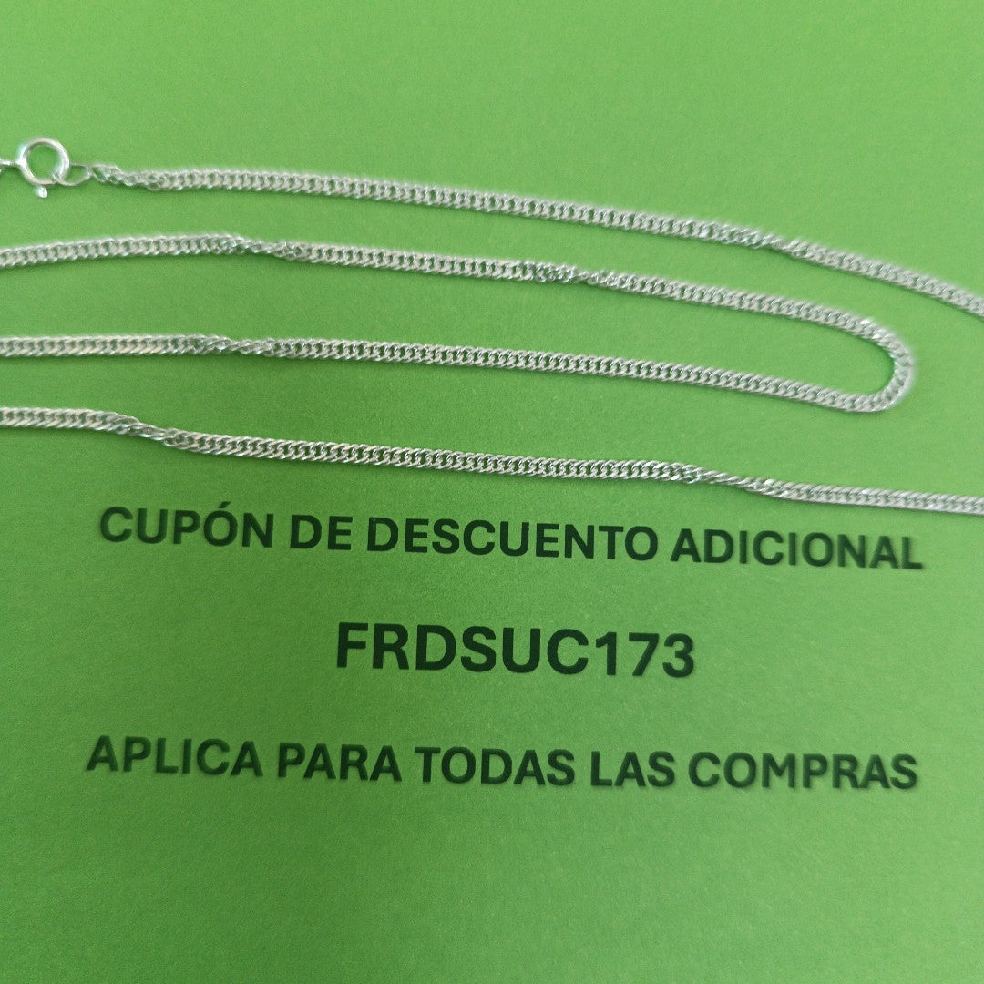 CADENA BARBADA PLATA .925 50 CM 4.12 GR (NUEVO)
