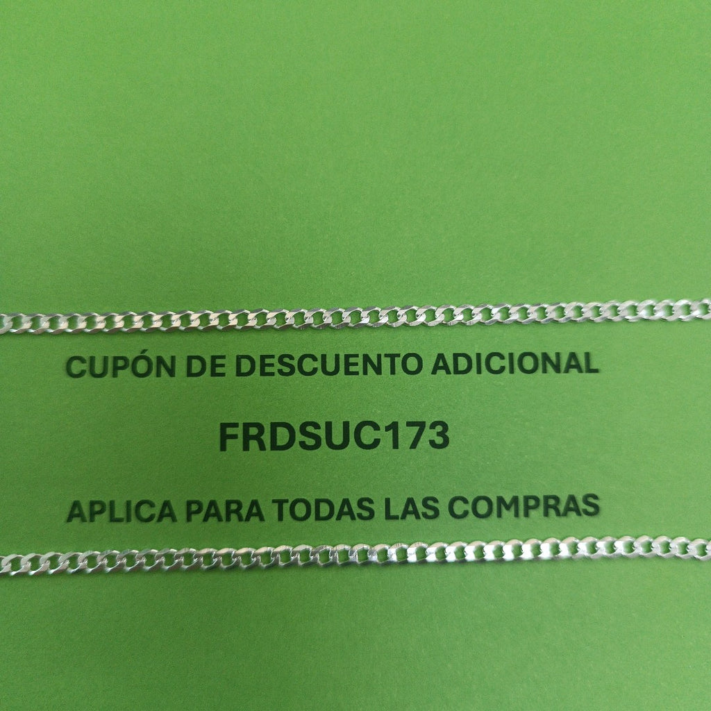 CADENA BARBADA PLATA .925 50 CM 6.82 GR (NUEVO)