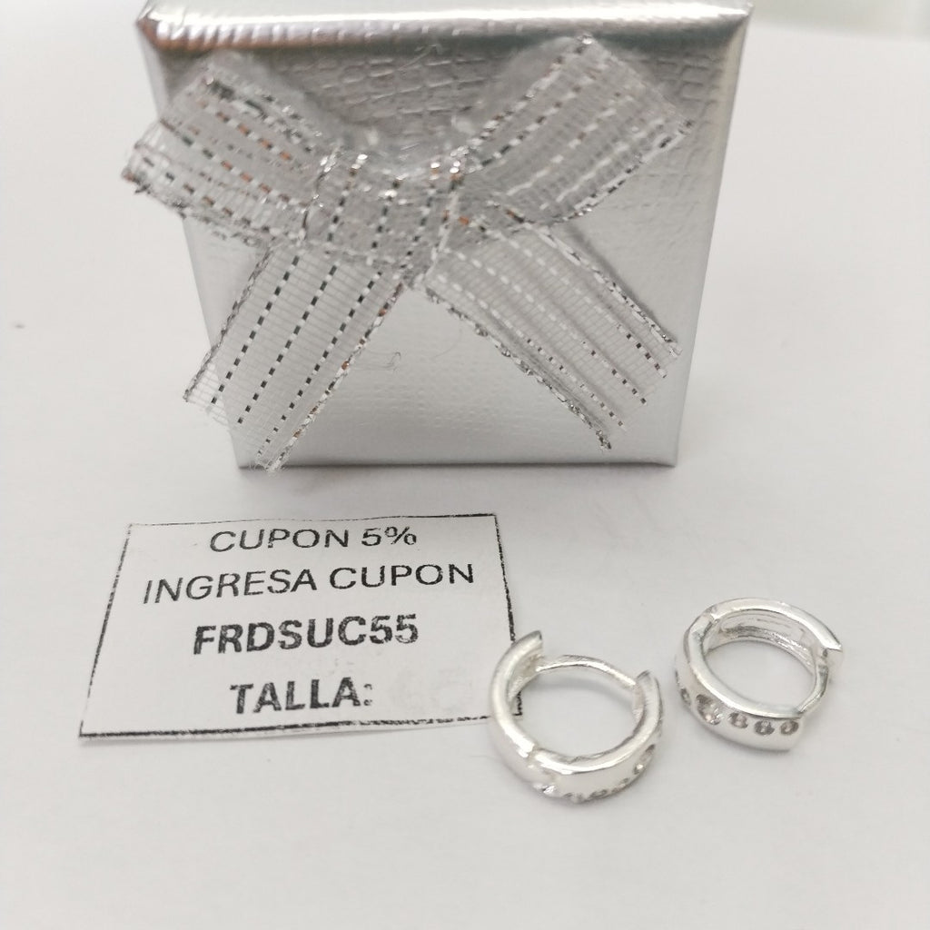 ARRACADAS C/CIRCONIAS PLATA .925 2.4 GR (NUEVO)