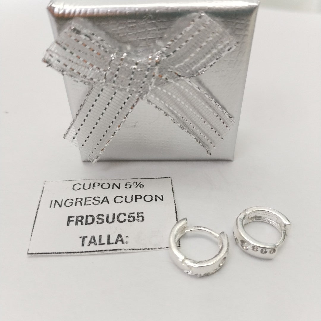 ARRACADAS C/CIRCONIAS PLATA .925 2.4 GR (NUEVO)