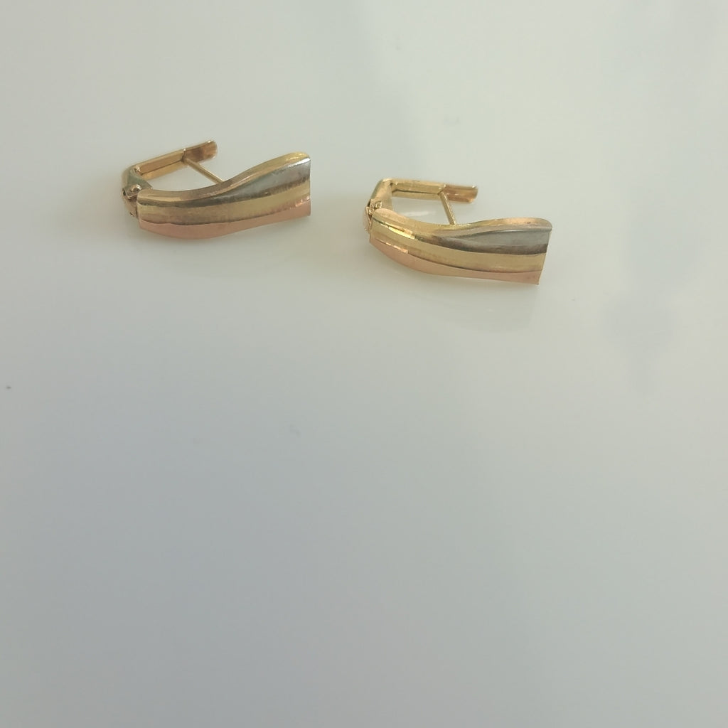 ARETES PAR ORO,RODIADO 10 K 1,60 GRMS (SEMINUEVO)