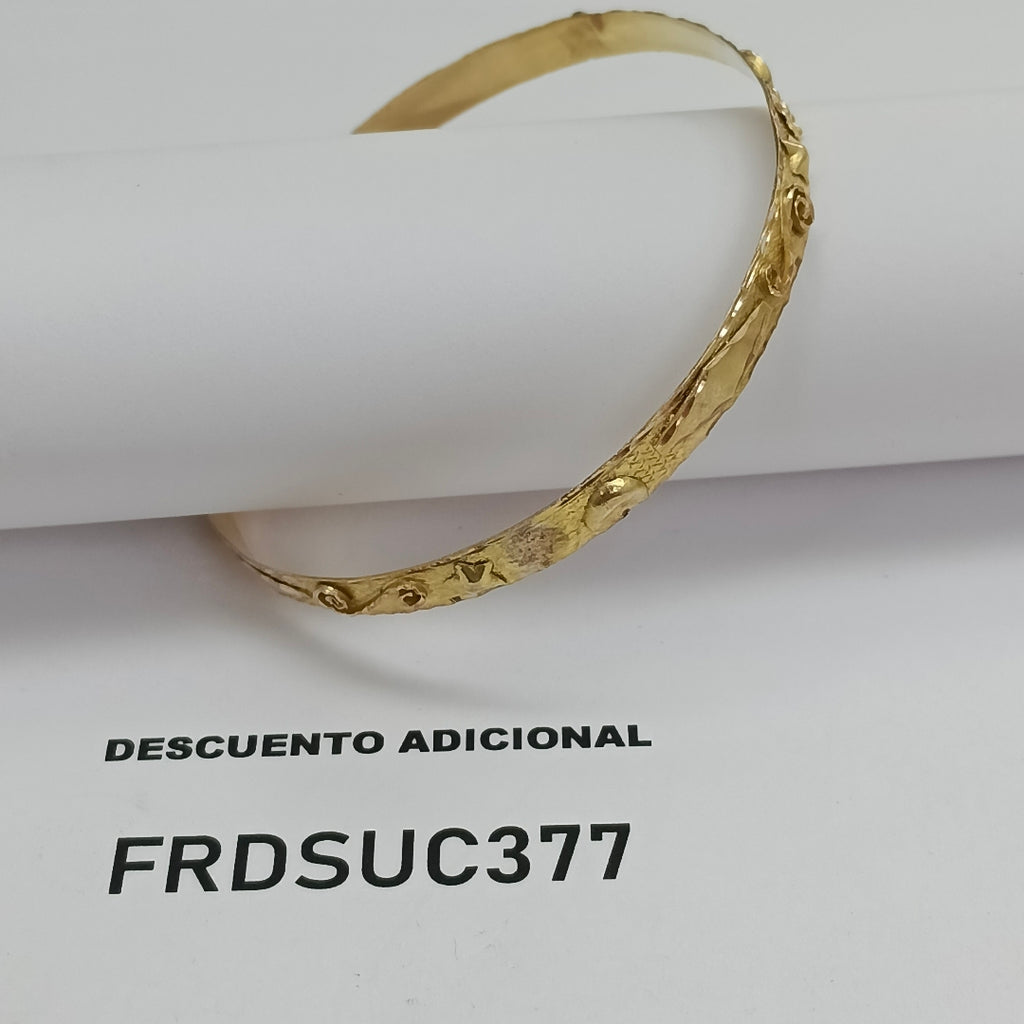 PULSERA RIGIDA ORO 10 K 7,80 GRMS (SEMINUEVO)