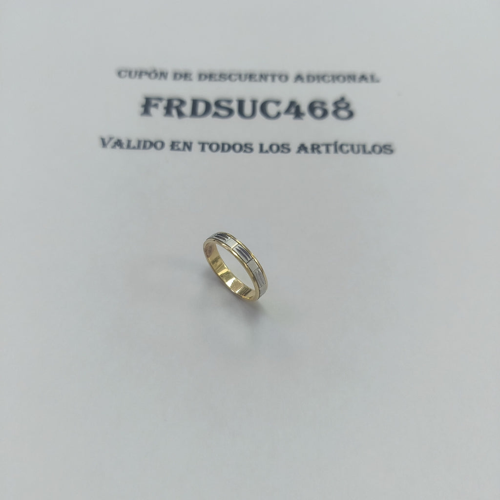 ARGOLLA ORO COMBINADO 14 K 1,80 GRMS (SEMINUEVO)