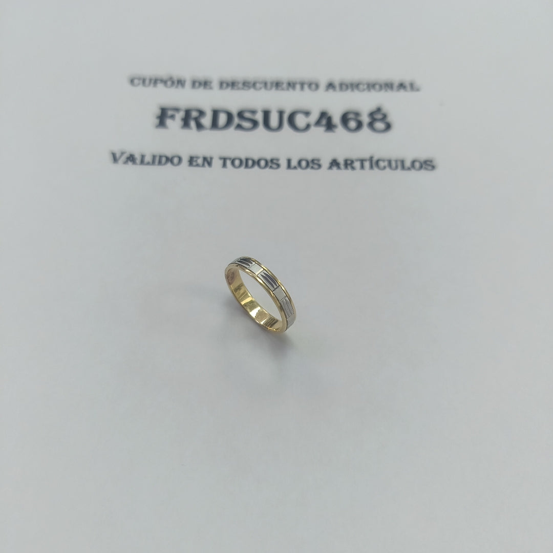 ARGOLLA ORO COMBINADO 14 K 1,80 GRMS (SEMINUEVO)