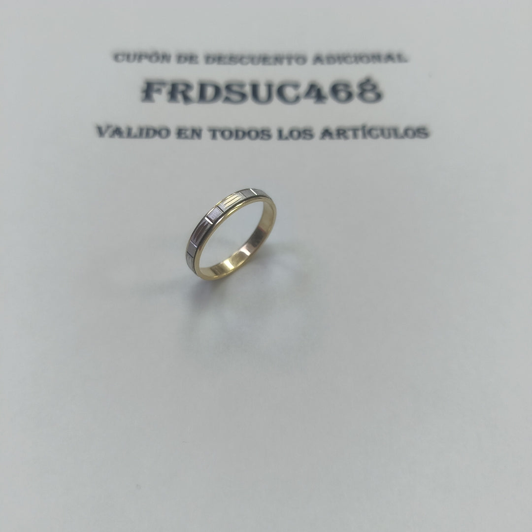 ARGOLLA ORO COMBINADO 14 K 2,30 GRMS (SEMINUEVO)