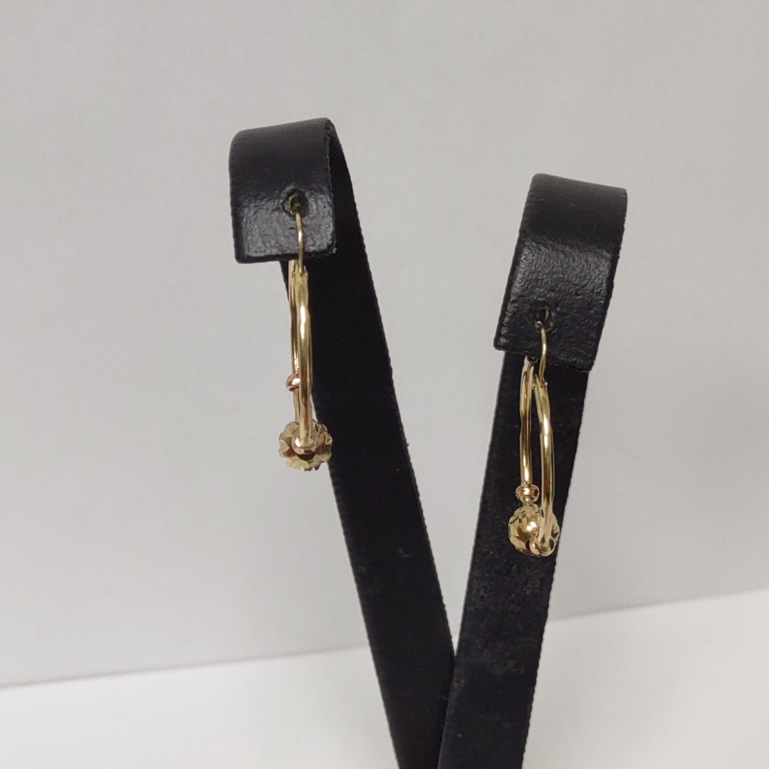 ARRACADAS PAR ORO 14 K 2.4 GRMS (SEMINUEVO)