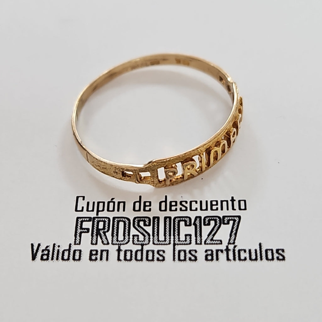 ANILLO DE GRADUACIÓN ORO 8 K 1 GRMS (SEMINUEVO)