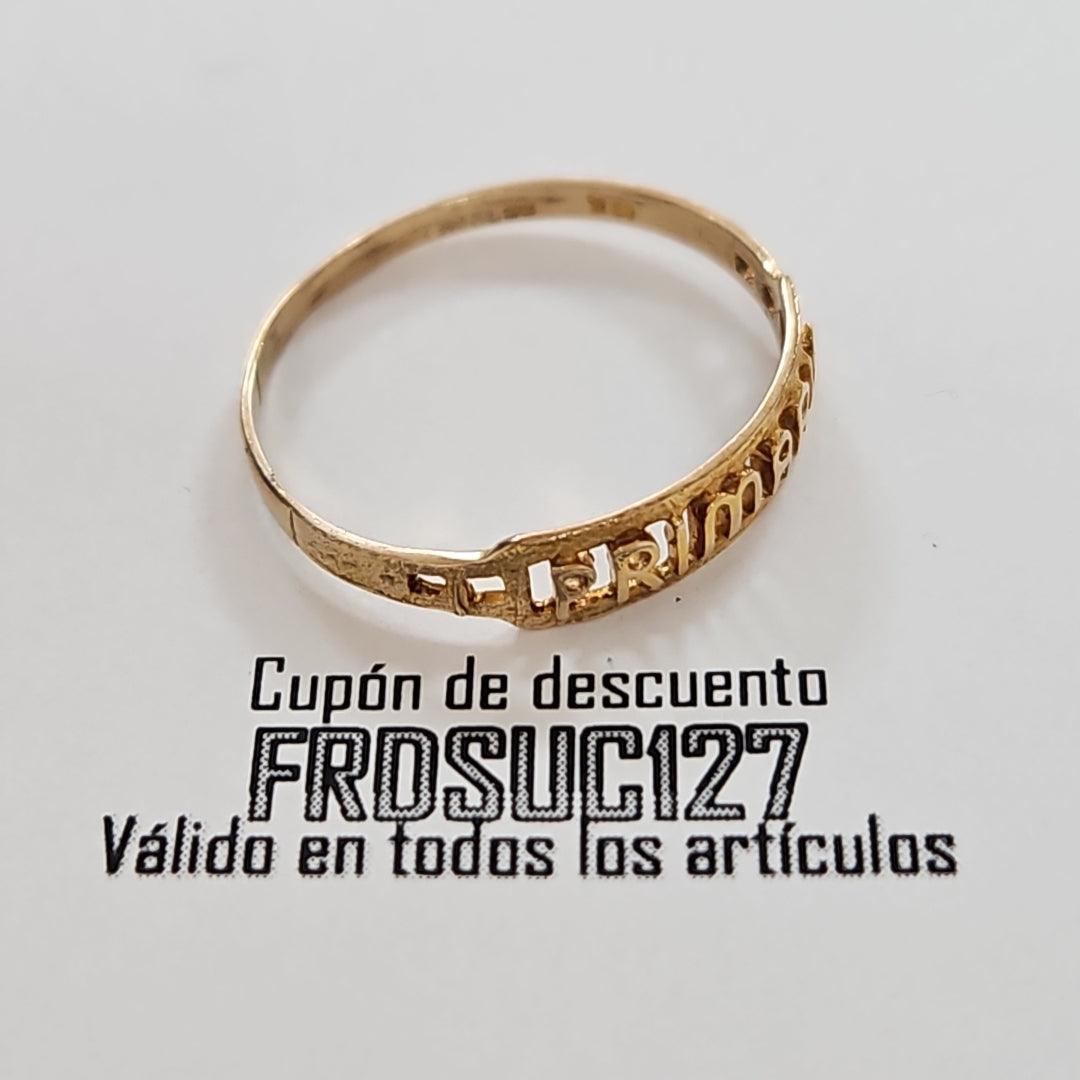 ANILLO DE GRADUACIÓN ORO 8 K 1 GRMS (SEMINUEVO)