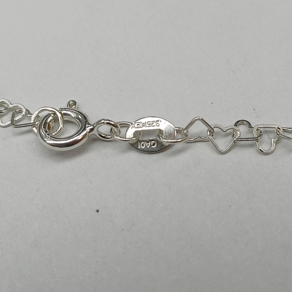 CADENA CORAZONES PLATA .925 55 CM 2.82 GR (NUEVO)