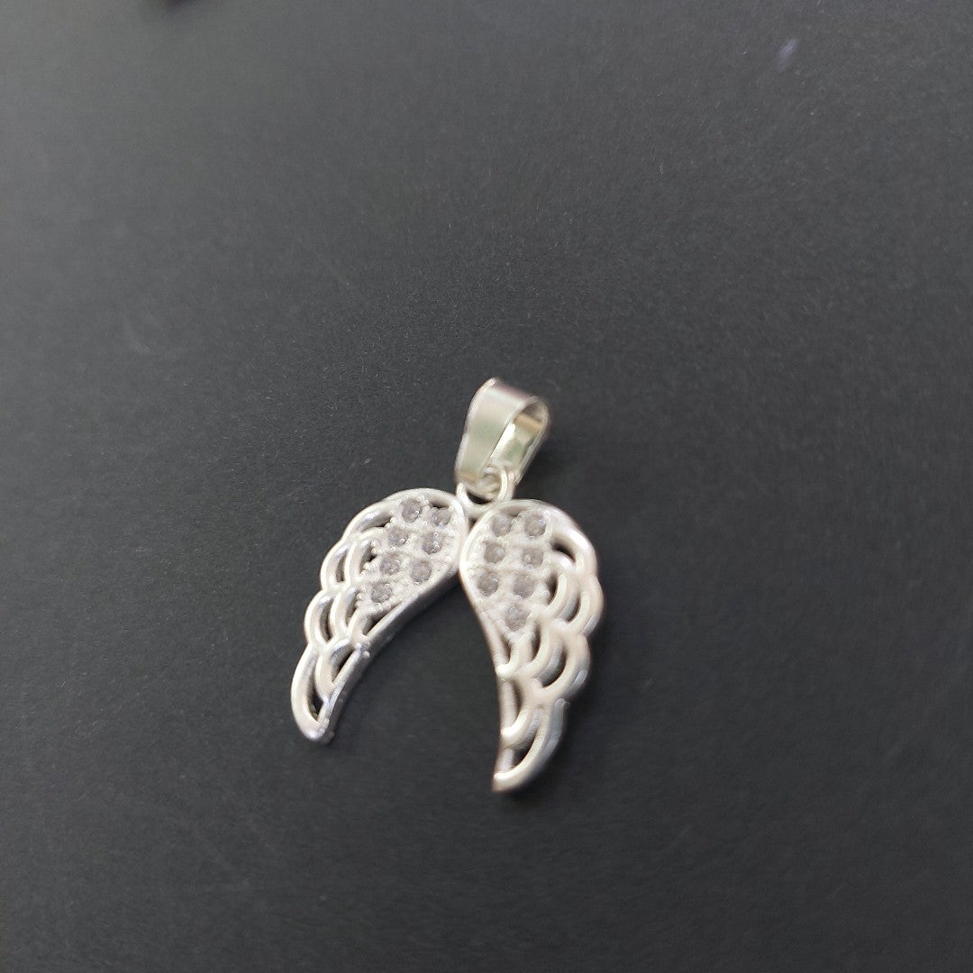 DIJE ALAS C/CIRCONIAS PLATA .925 2.2 GR (NUEVO)