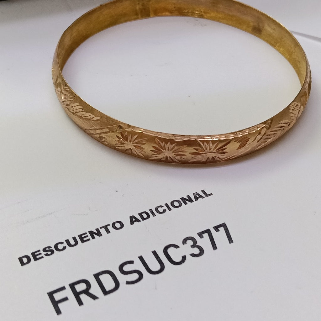 PULSERA RIGIDA ORO 10 K 9.2 GRMS (SEMINUEVO)