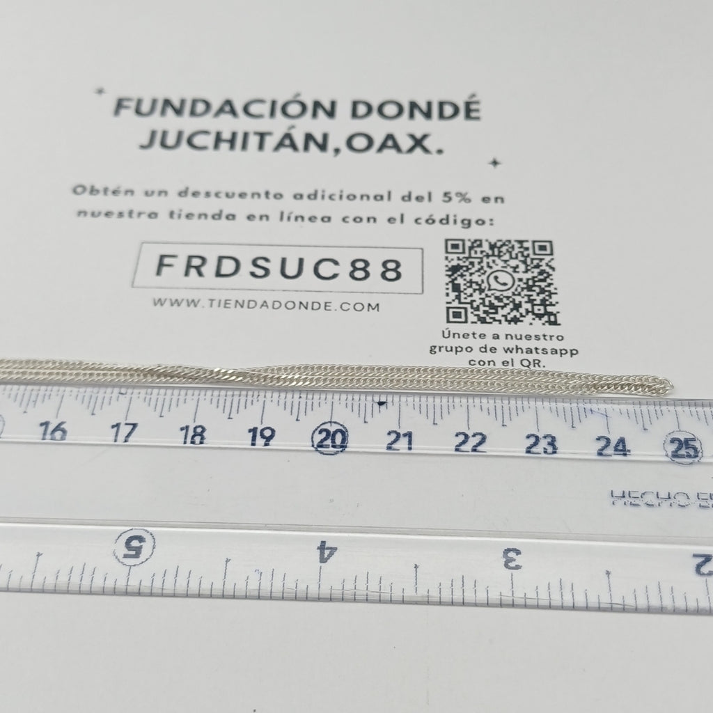 CADENA BARBADA PLATA .925 50 CM 4.12 GR (NUEVO)