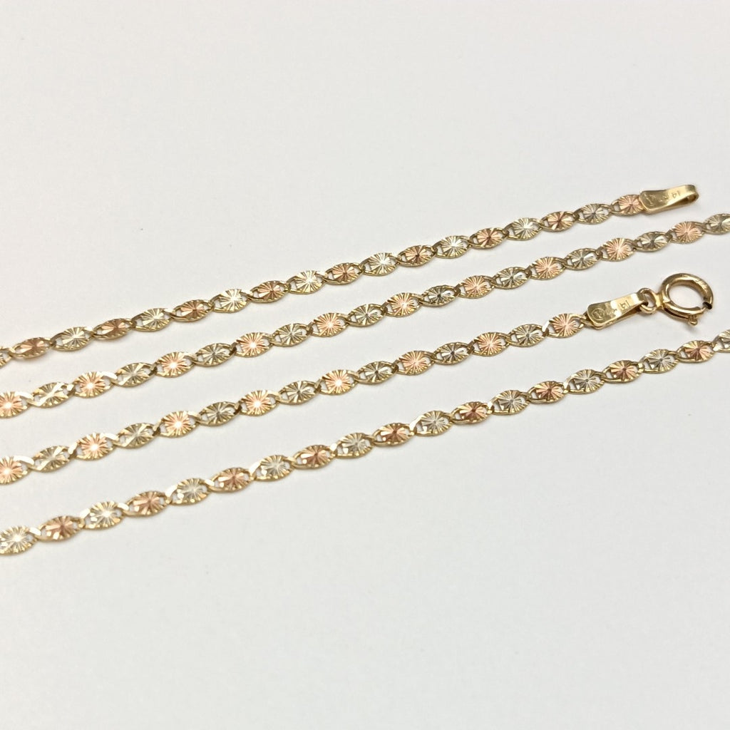 CADENA ORO, ORO COMBINADO 14 K 1.7 GRMS (SEMINUEVO)