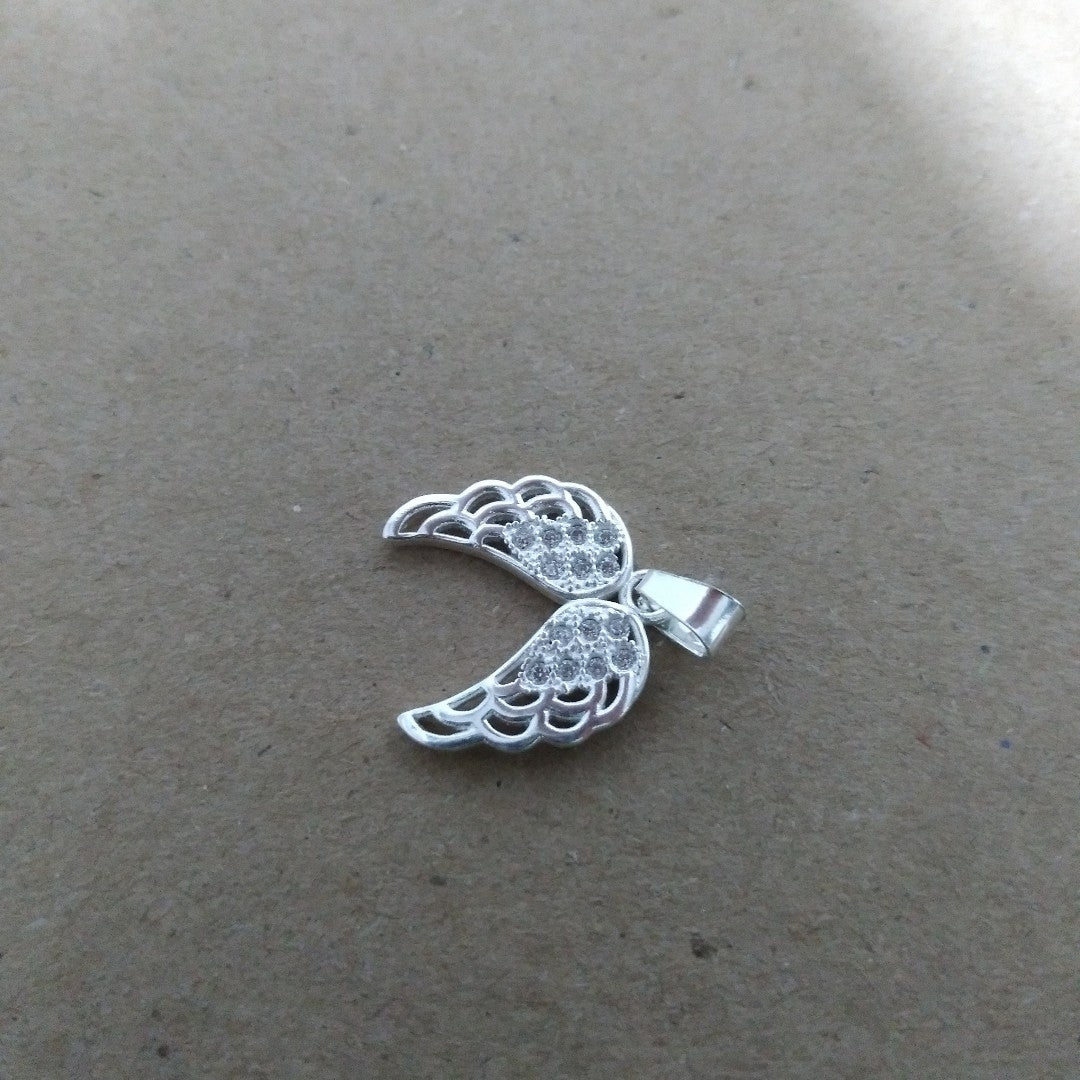 DIJE ALAS C/CIRCONIAS PLATA .925 2.3 GR (NUEVO)