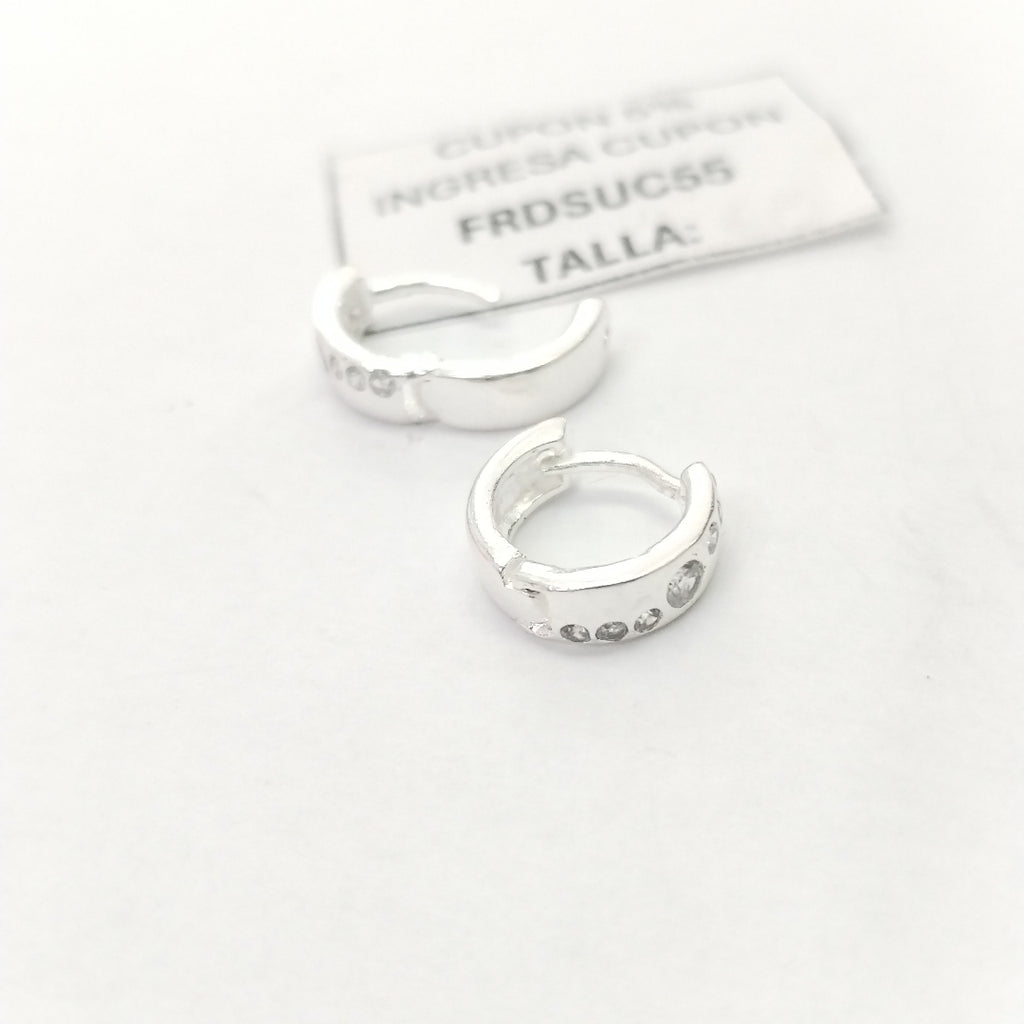 ARRACADAS C/CIRCONIAS PLATA .925 2.4 GR (NUEVO)