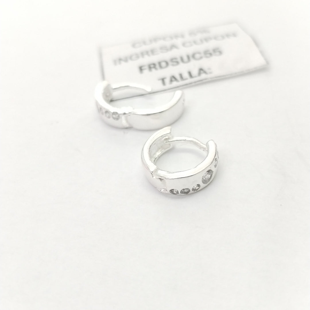 ARRACADAS C/CIRCONIAS PLATA .925 2.4 GR (NUEVO)