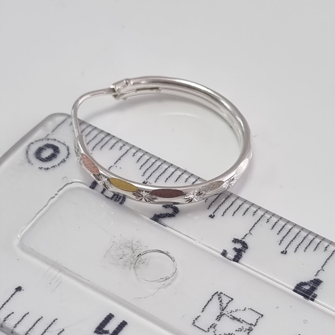 PAR ARRACADAS FACETADA PLATA .925 2.1 GR (NUEVO)