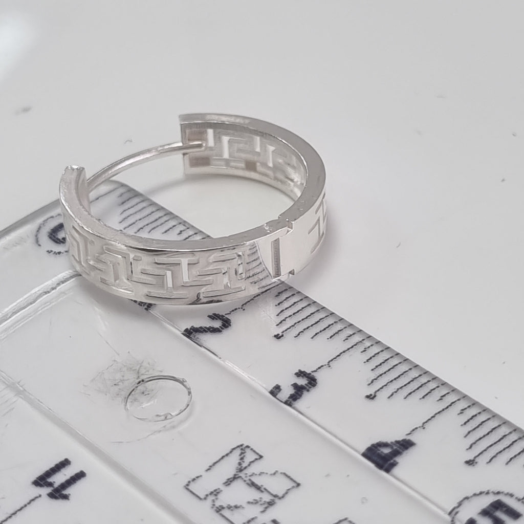ARETES ARRACADAS GRECAS PLATA .925 4.23 GR (NUEVO)