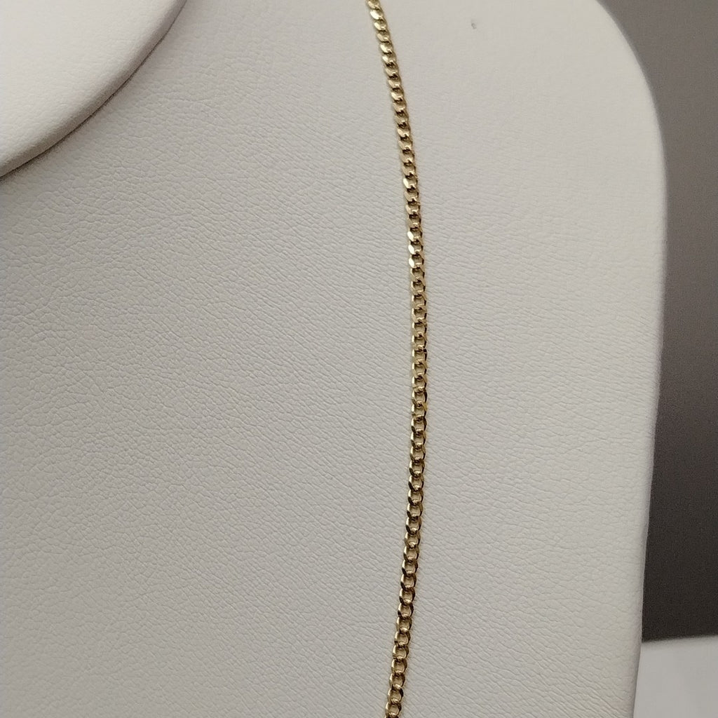 CADENAS TEJIDO BARBADA ORO 10K 55 CM 3.9 GR (NUEVO)