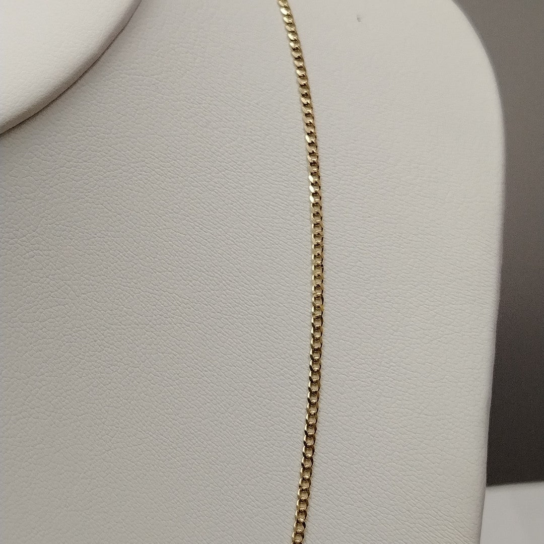 CADENAS TEJIDO BARBADA ORO 10K 55 CM 3.9 GR (NUEVO)