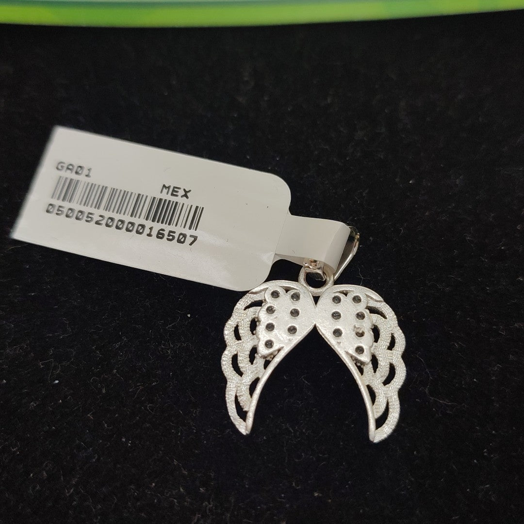 DIJE ALAS C/CIRCONIAS PLATA .925 2.3 GR (NUEVO)