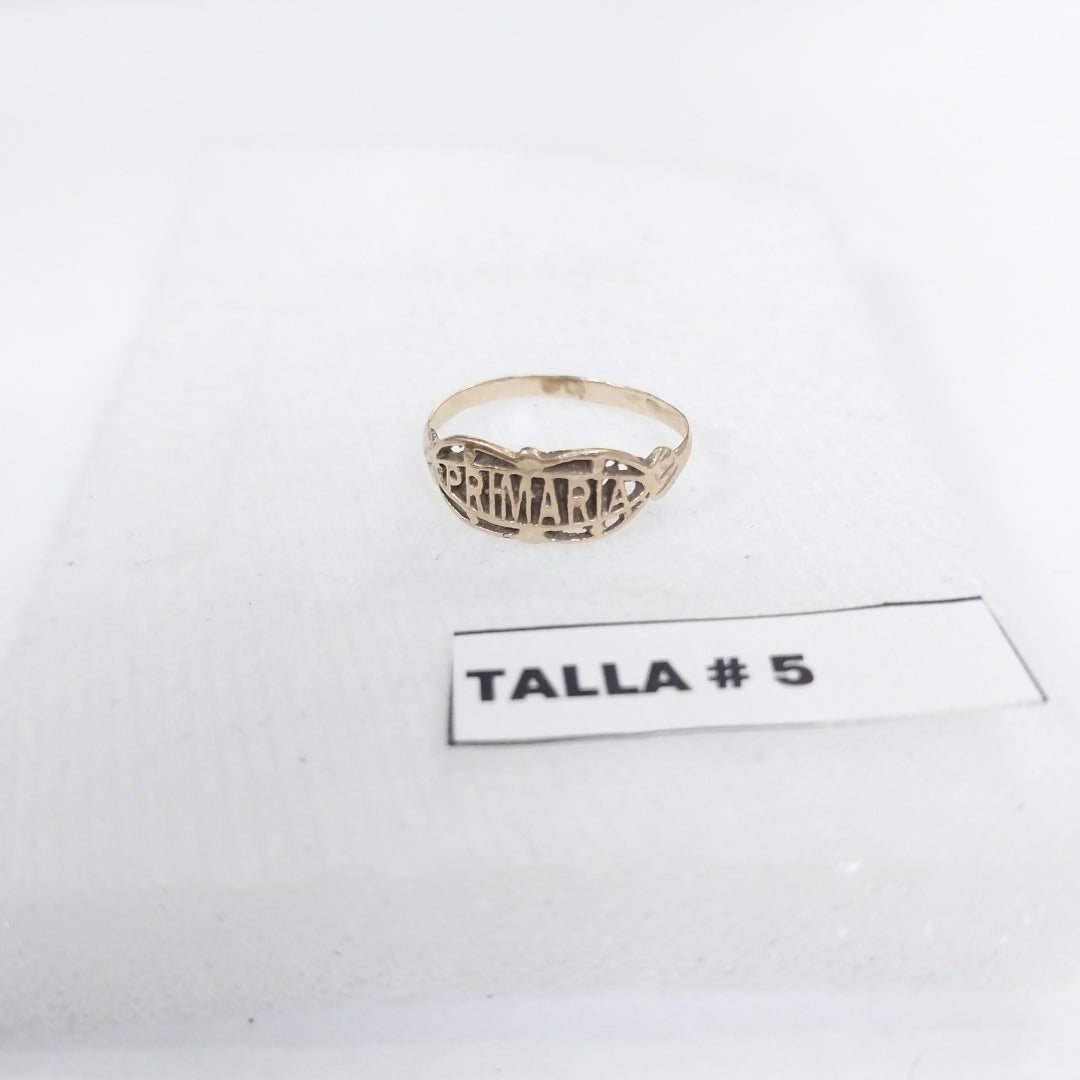 ANILLO DE GRADUACIÓN ORO 10 K 0,80 GRMS (SEMINUEVO)