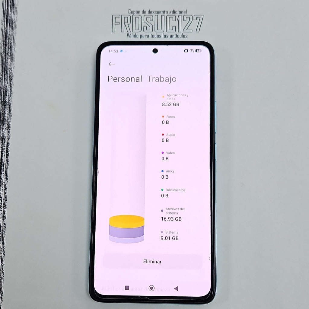 CELULAR XIAOMI REDMI NOTE 14 24117RN76L (2025) 256 GB 8 GB RAM (SEMINUEVO)