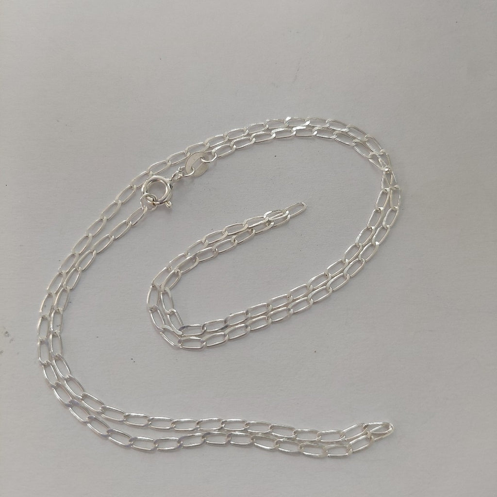 CADENA TEJIDO ESLABONES PLATA .925 50 CM 2.7 GR (NUEVO)