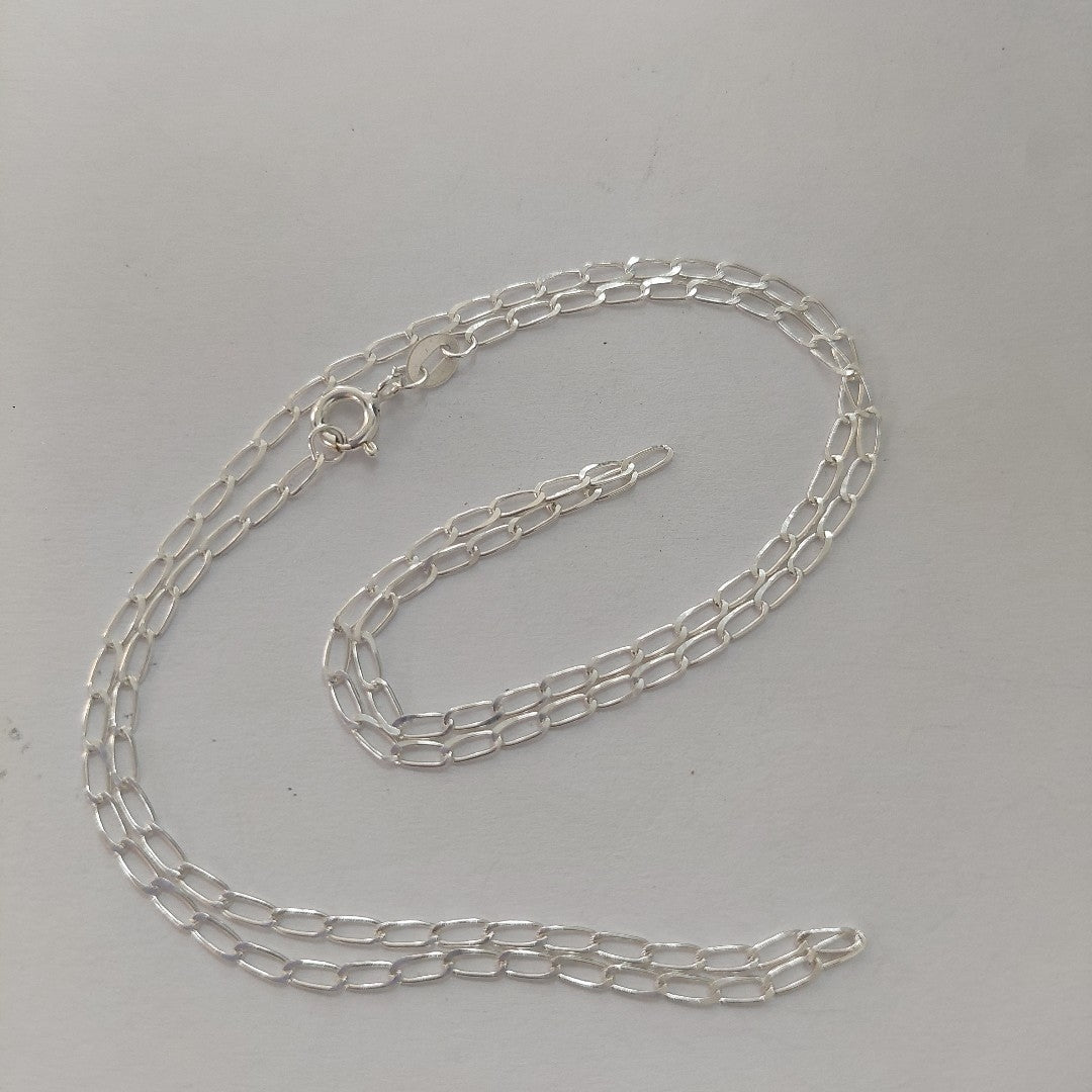CADENA TEJIDO ESLABONES PLATA .925 50 CM 2.7 GR (NUEVO)