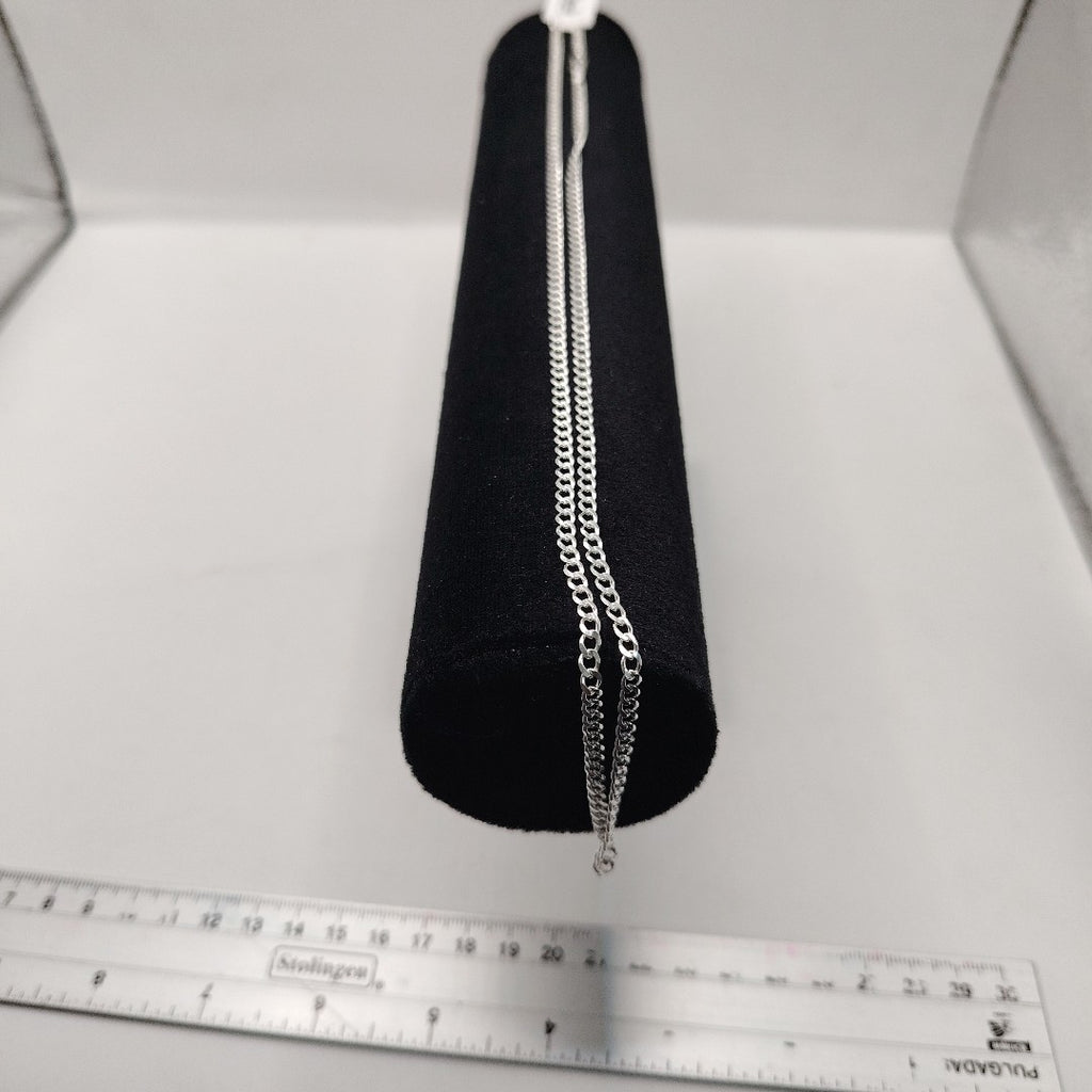 CADENA BARBADA PLATA .925 60 CM 9.32 GR (NUEVO)