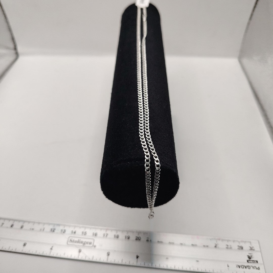 CADENA BARBADA PLATA .925 60 CM 9.32 GR (NUEVO)