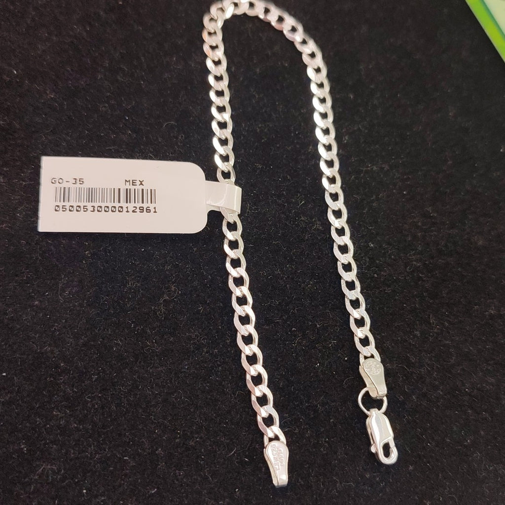 PULSERA BARBADA PLATA .925 21 CM 4.3 GR (NUEVO)