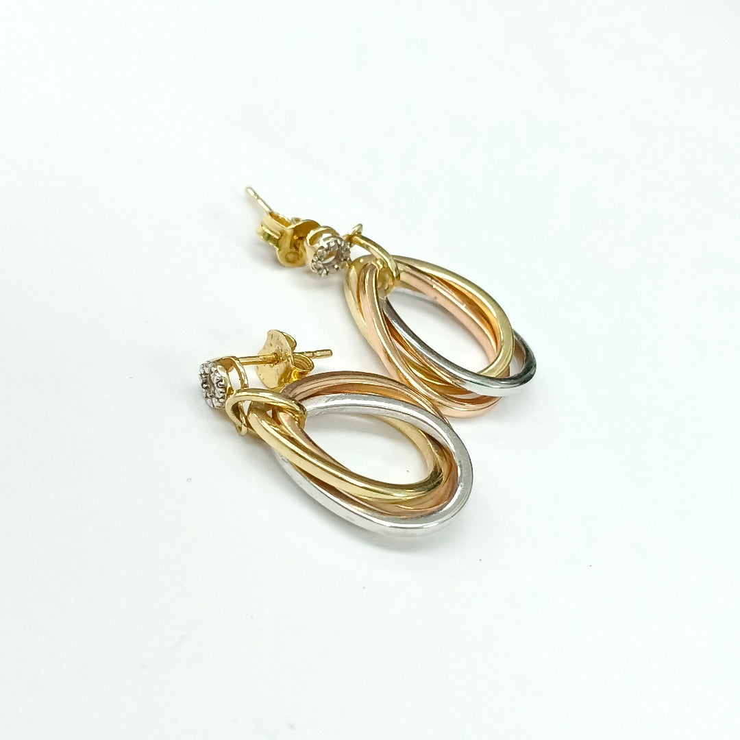 ARETES PAR ORO 14 K 4,10 GRMS (SEMINUEVO)