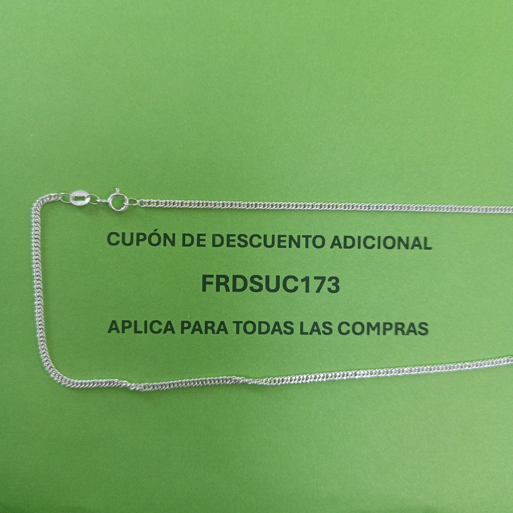 CADENA BARBADA PLATA .925 50 CM 4.12 GR (NUEVO)