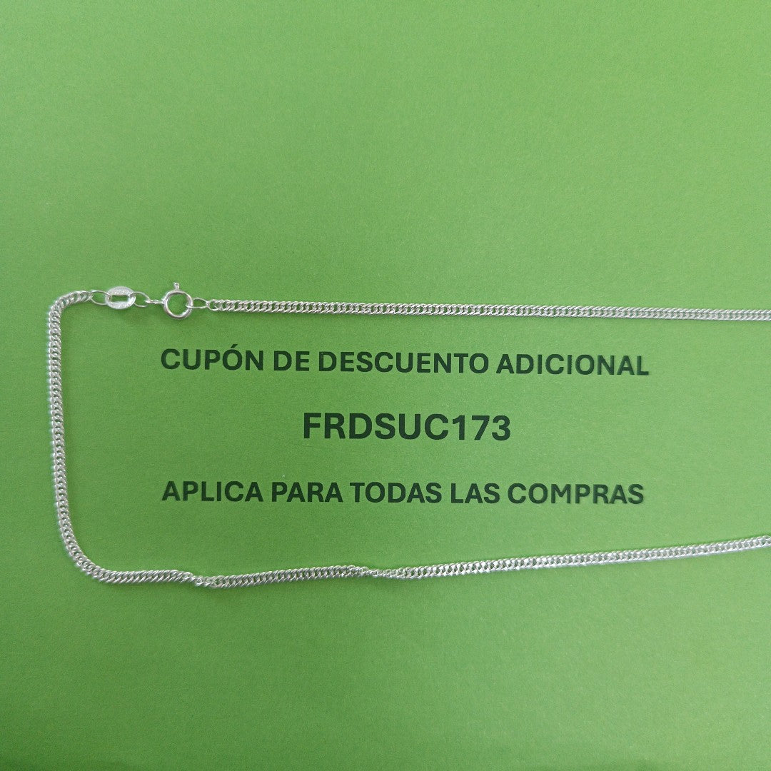 CADENA BARBADA PLATA .925 50 CM 4.12 GR (NUEVO)