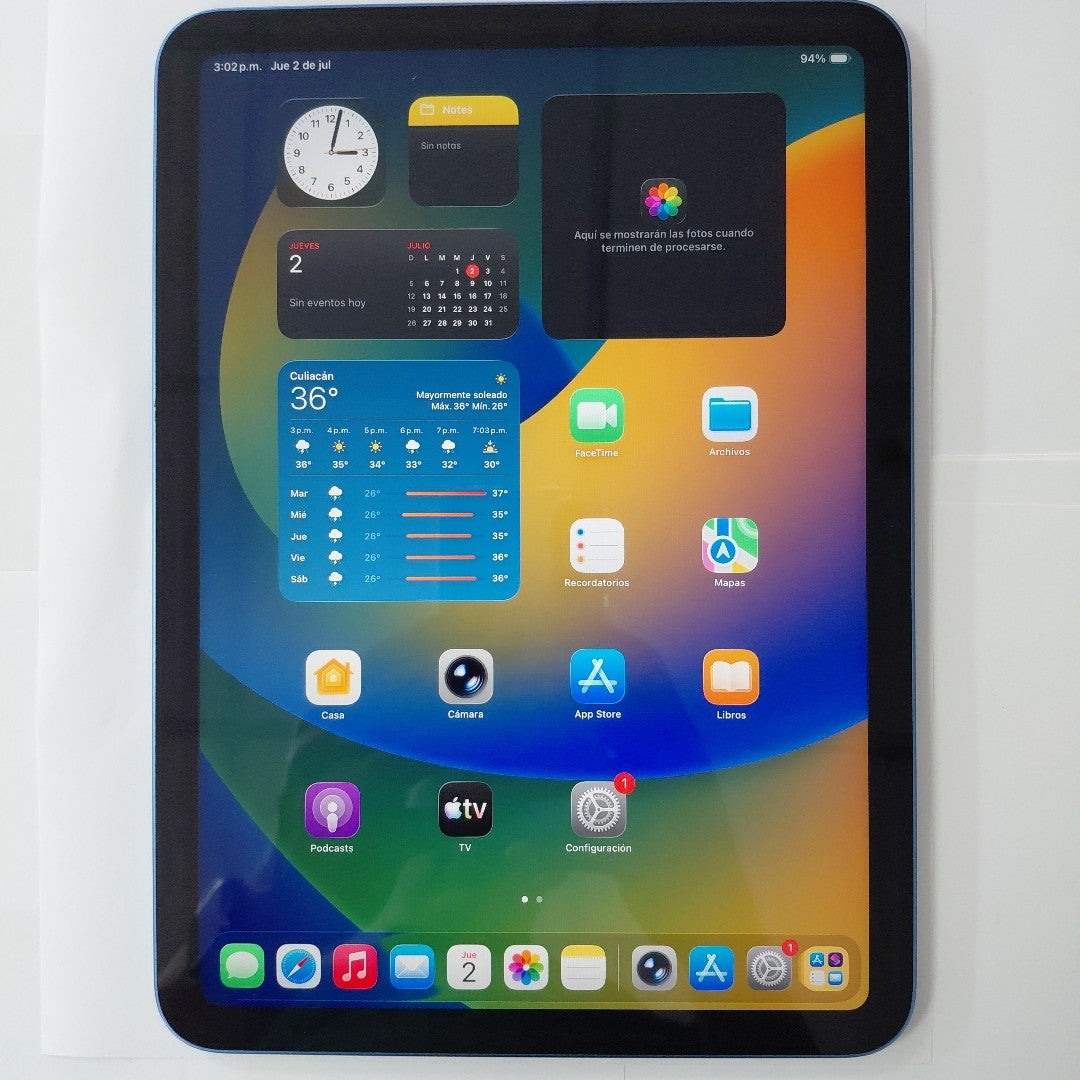 TABLETA APPLE IPAD 10 A2696 256 GB 4 GB RAM (SEMINUEVO)