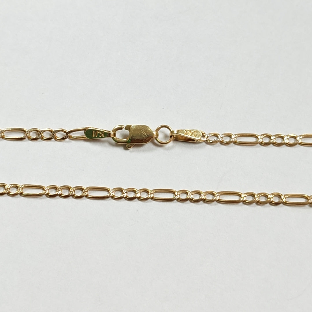 CADENA ORO, RODIADO 14 K 3.3 GRMS (SEMINUEVO)