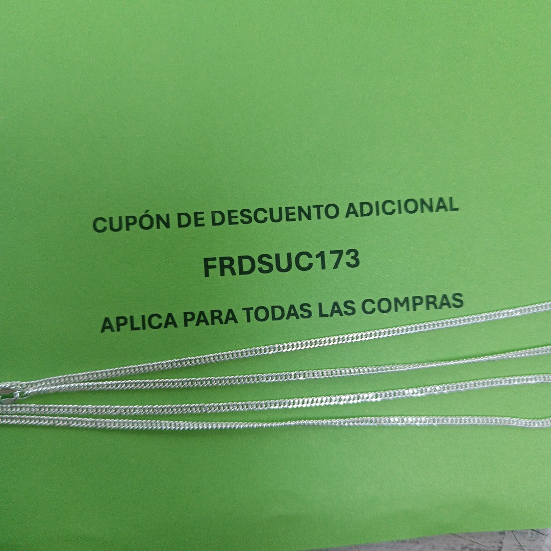 CADENA BARBADA PLATA .925 60 CM 5.02 GR (NUEVO)