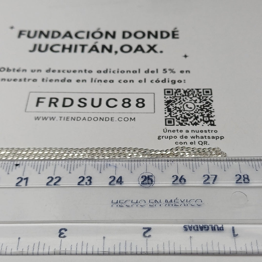 CADENA BARBADA PLATA .925 55 CM 4.93 GR (NUEVO)