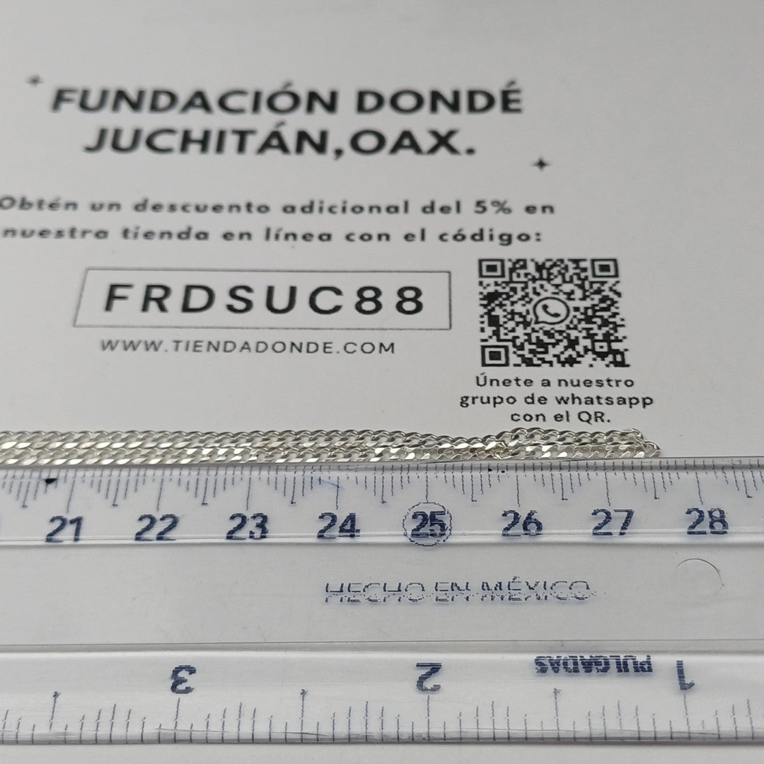 CADENA BARBADA PLATA .925 55 CM 4.93 GR (NUEVO)