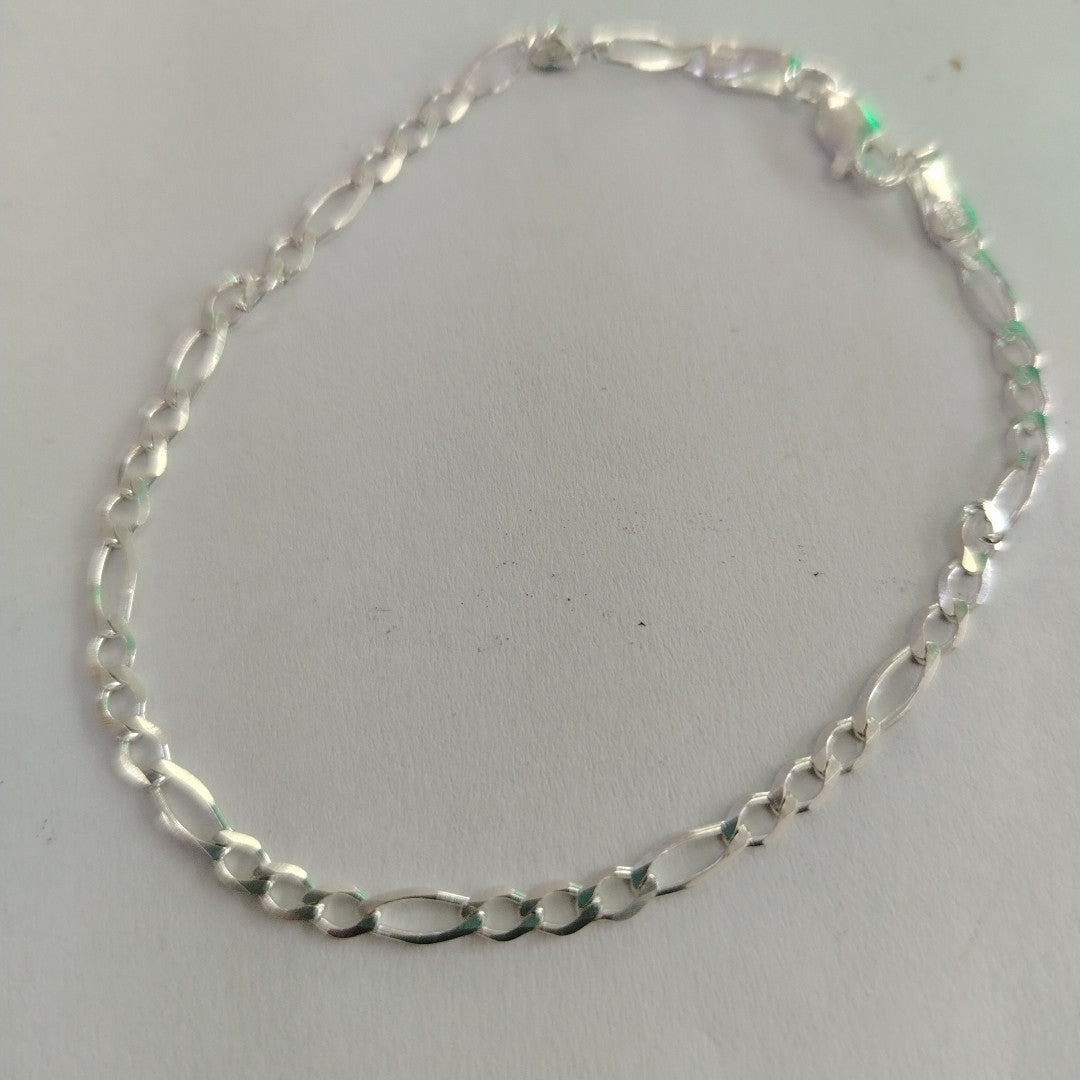 PULSERA TEJIDO 3X1 PLATA .925 21 CM 3.2 GR (NUEVO)