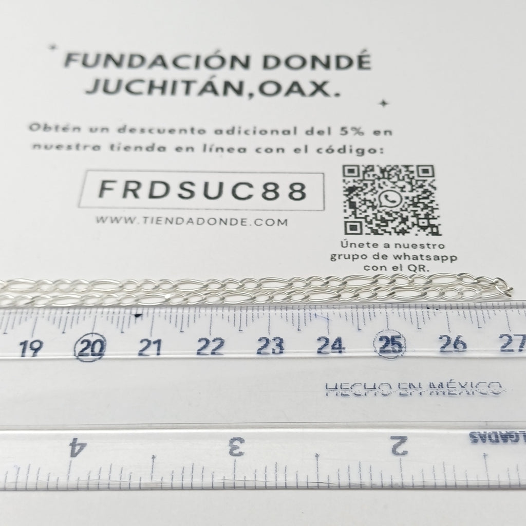 CADENA 3X1 PLATA .925 55 CM 4.33 GR (NUEVO)