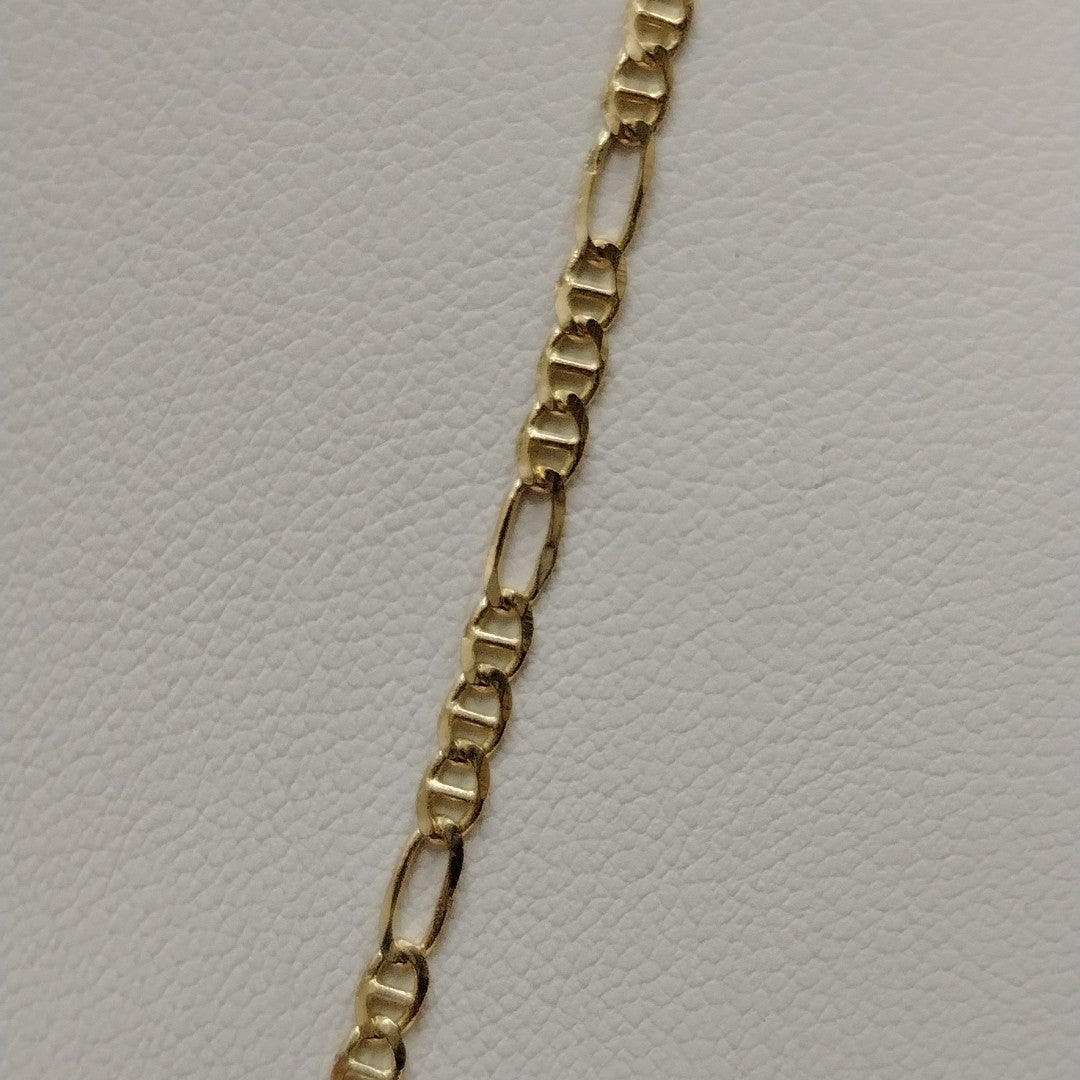 CADENAS TEJIDO FIGARO GUCHI ORO 10K 55 CM 5 GR (NUEVO)