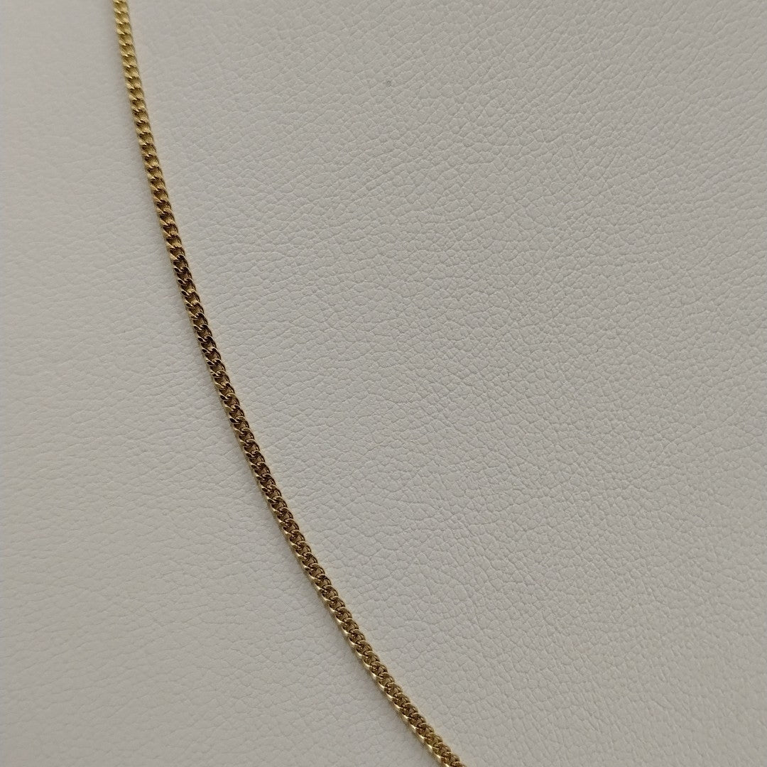 CADENAS TEJIDO BARBADA ORO 10K 50 CM 2.8 GR (NUEVO)