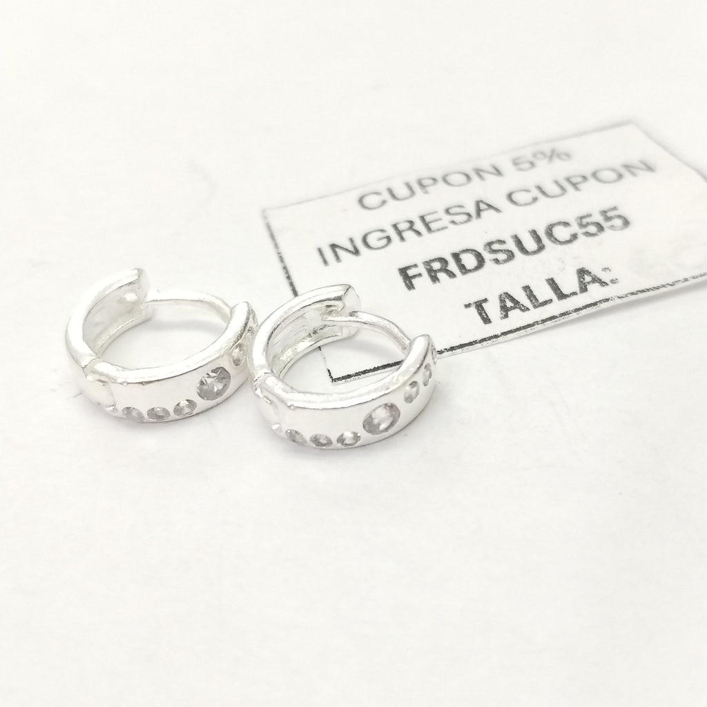 ARRACADAS C/CIRCONIAS PLATA .925 2.4 GR (NUEVO)