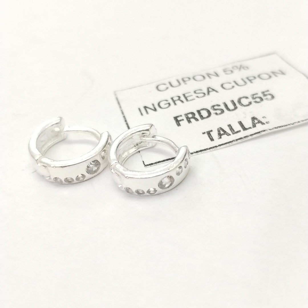 ARRACADAS C/CIRCONIAS PLATA .925 2.4 GR (NUEVO)