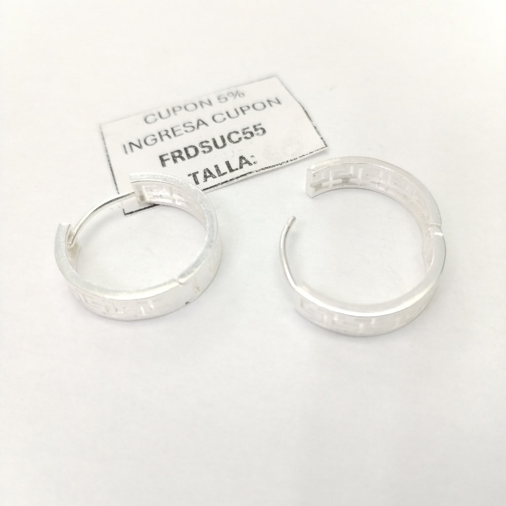 ARETES ARRACADAS GRECAS PLATA .925 4.13 GR (NUEVO)