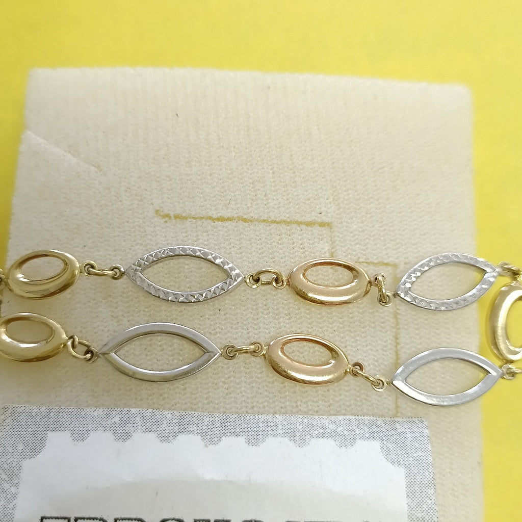 PULSERA ORO COMBINADO 14 K 3.4 GRMS (SEMINUEVO)
