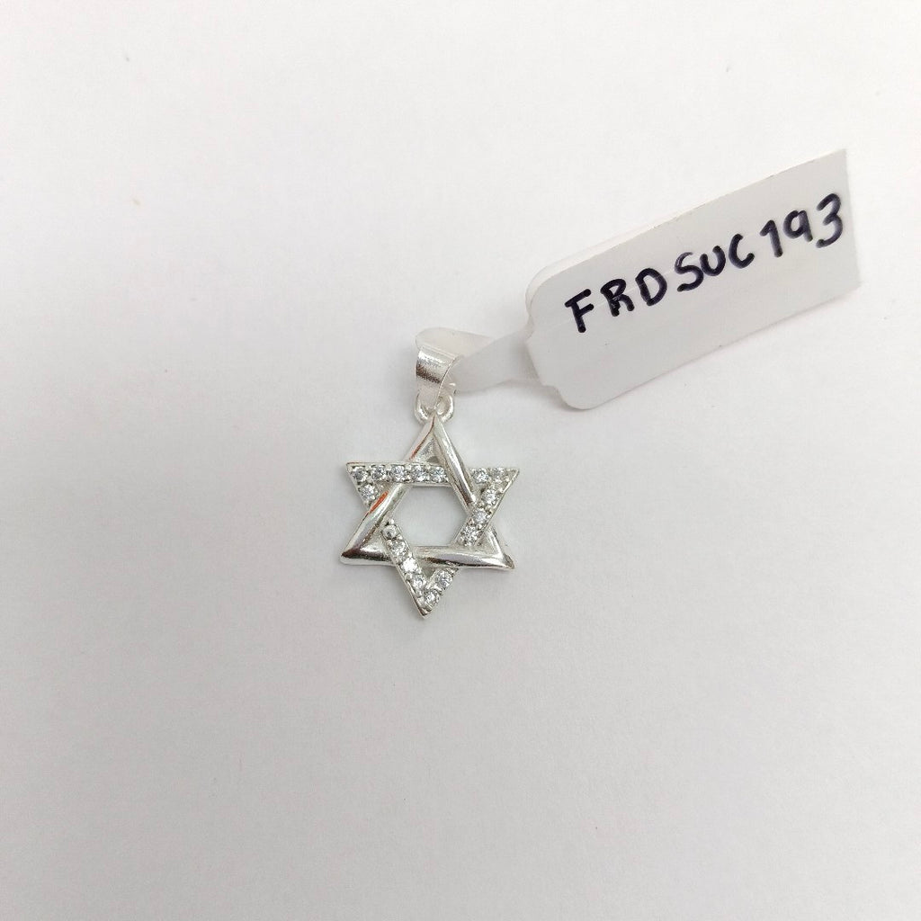 DIJE ESTRELLA DE DAVID C/CIRCONIAS PLATA .925 2.6 GR (NUEVO)